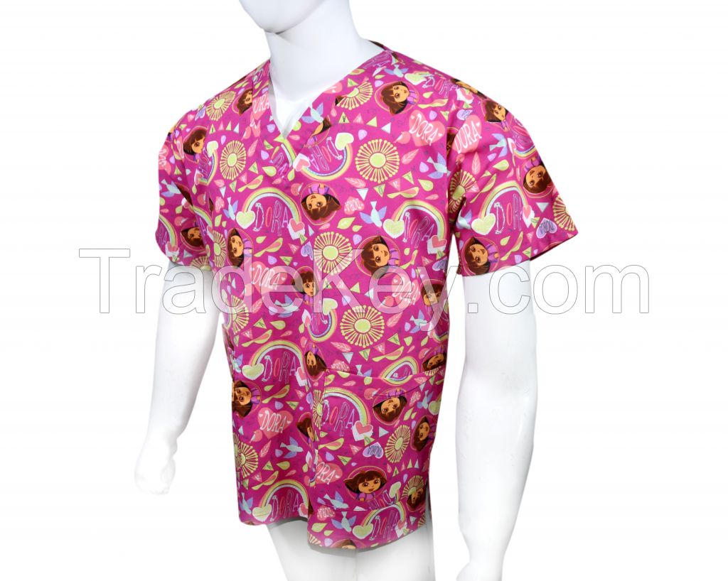 Nickelodeon scrub tops