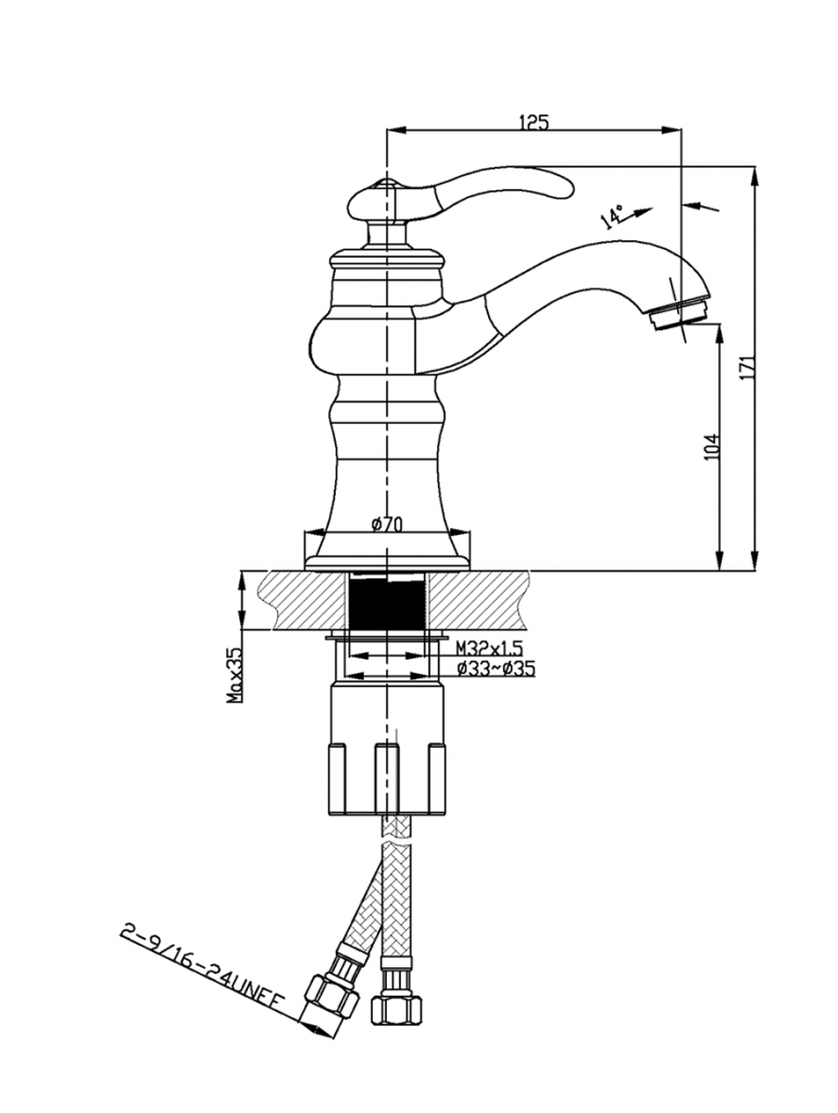 Single Handle lavatory Faucet