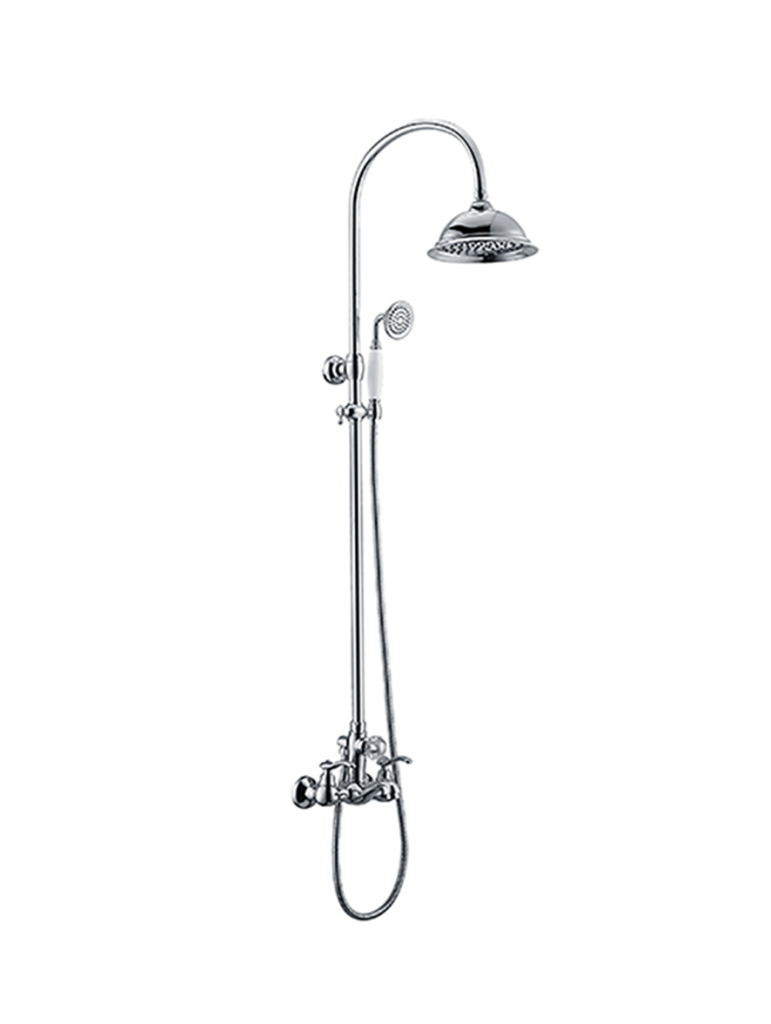 Wall-mounted Shower Faucet With Hand Shower