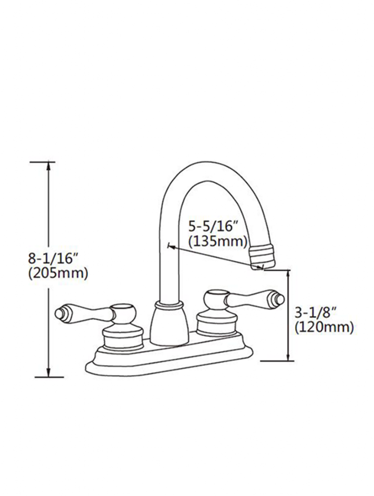 Two Handle Lavatory Faucet