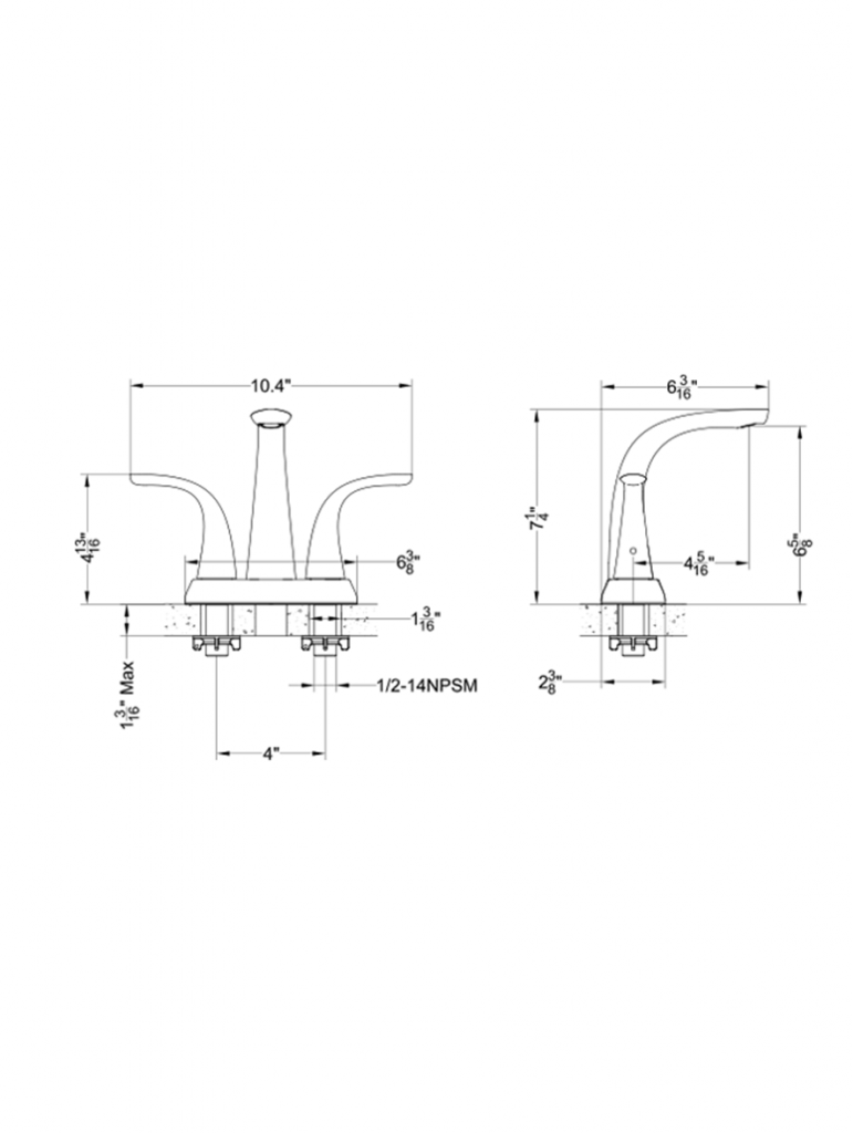 two handle Lavatory Faucet