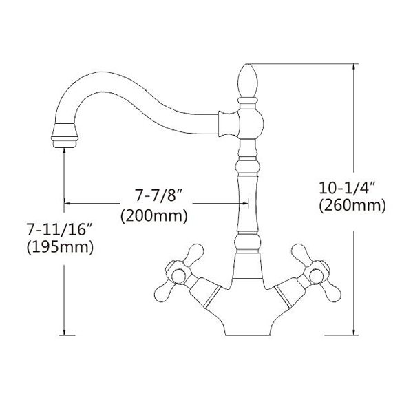 Two Handle Lavatory Faucet