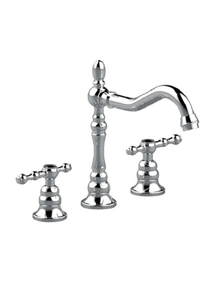 Two Cross Handle Wide Spread lavatory Faucet