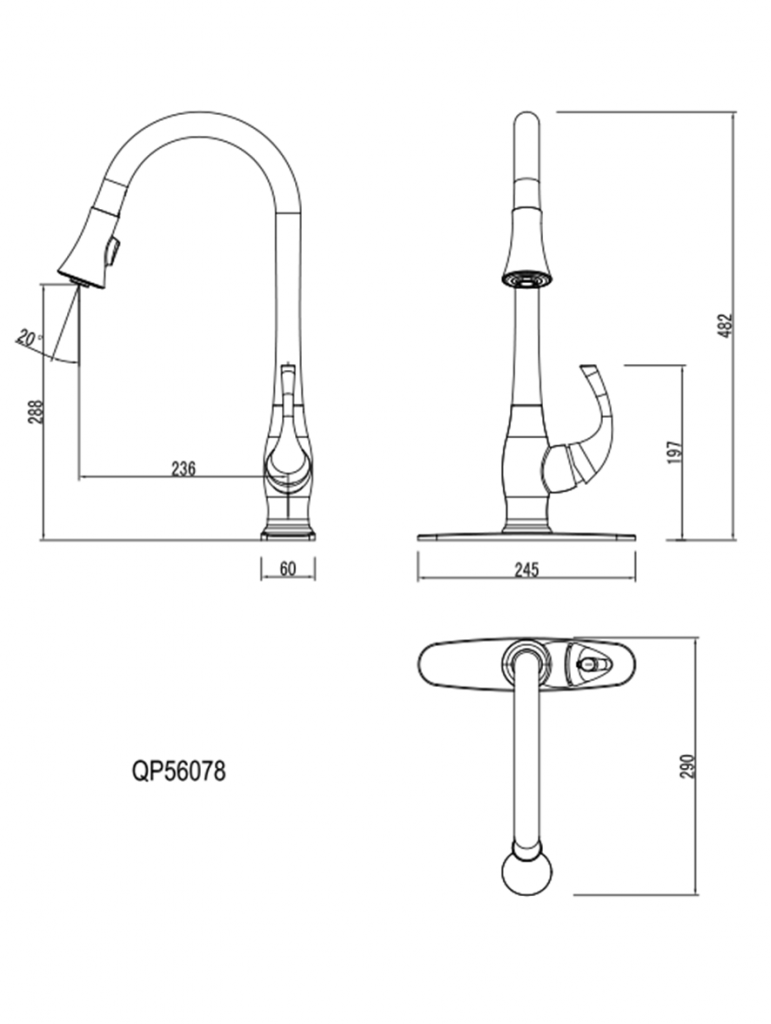 Side Open Kitchen Faucet