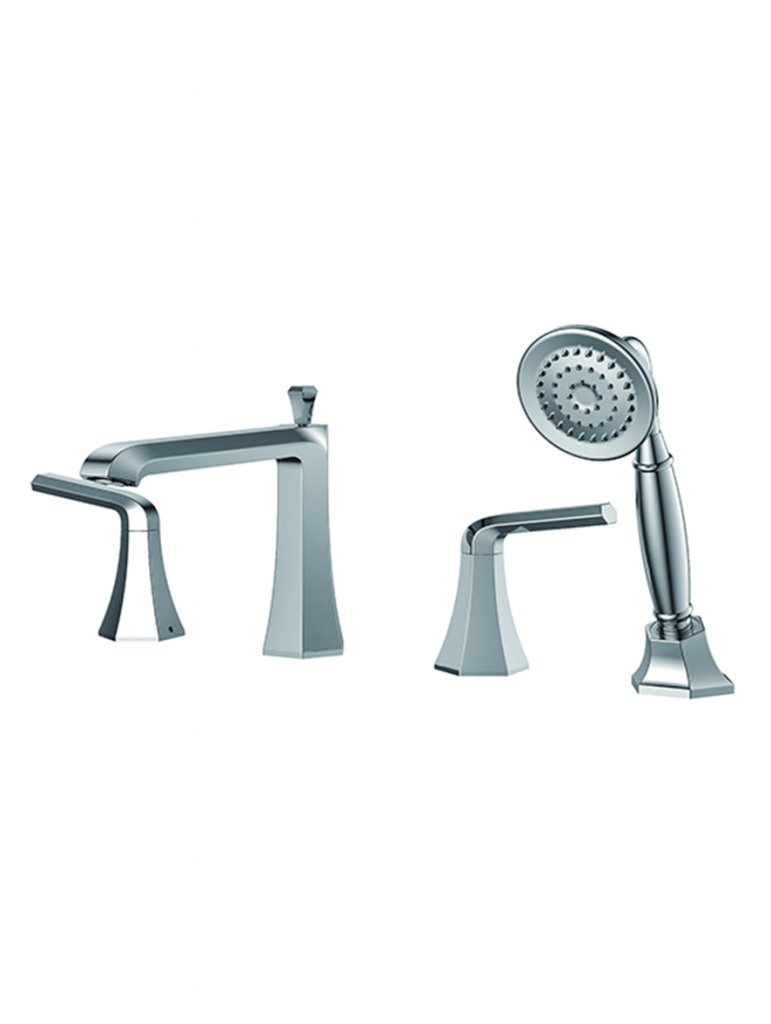 Wide Spread Bath Faucet With Shower Faucet