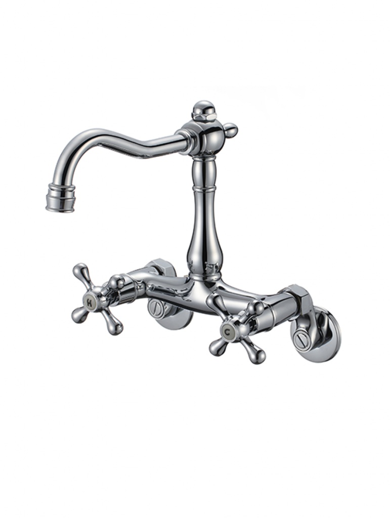 Two Cross handle wall mounted Lavatory Faucet