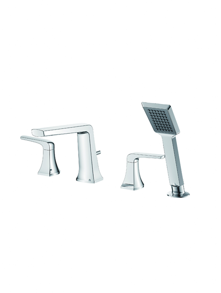 Wide Spread Bath Faucet With Shower Faucet
