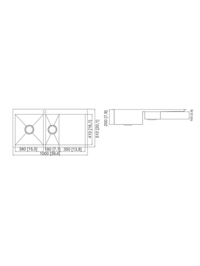 Single bowl drain board sink