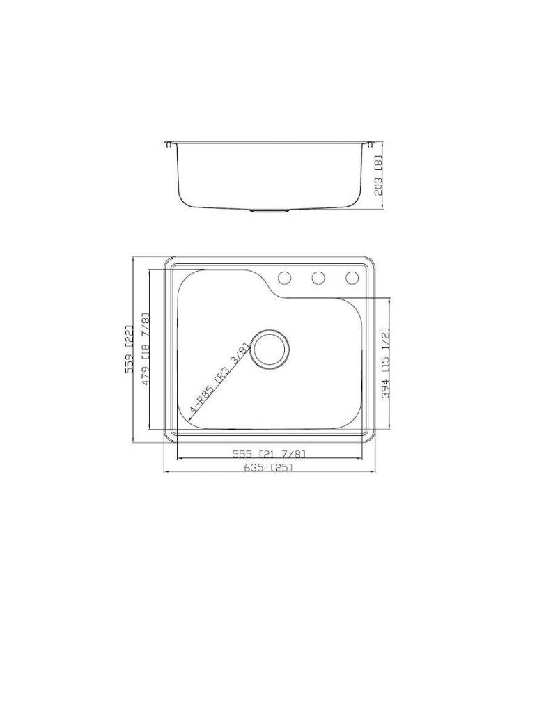 single bowl under mount sink