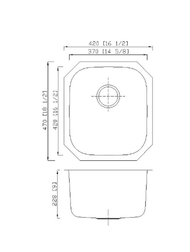 single bowl under mount sink