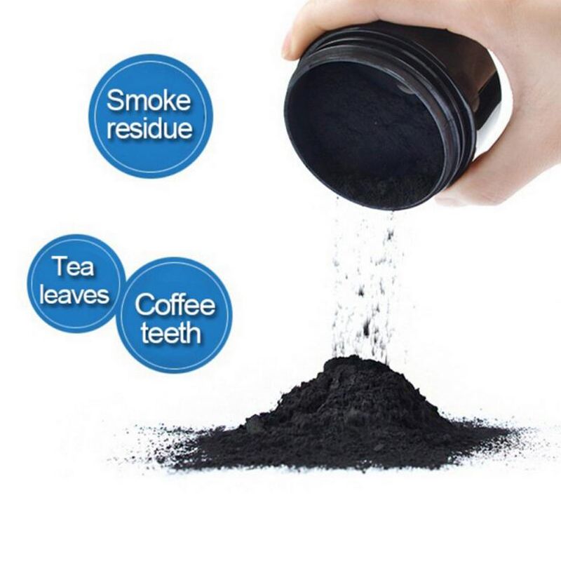 1 oz Activated Coconut Charcoal Powder Teeth Whitening Powder Bamboo Teeth Whitening Kit with Toothbrush for Oral Hygiene