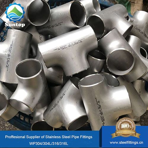 ASME/ANSI B16.9 Stainless Steel Butt Welded Pipe Fitting Straight Tee