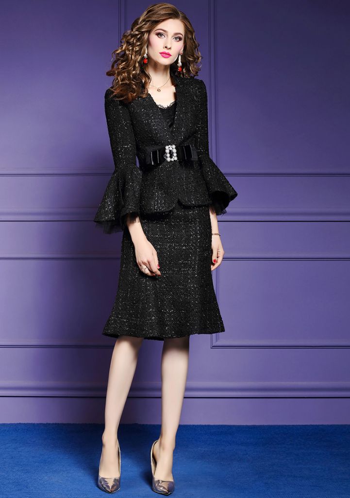 Fashion two-pieces coat suits for women