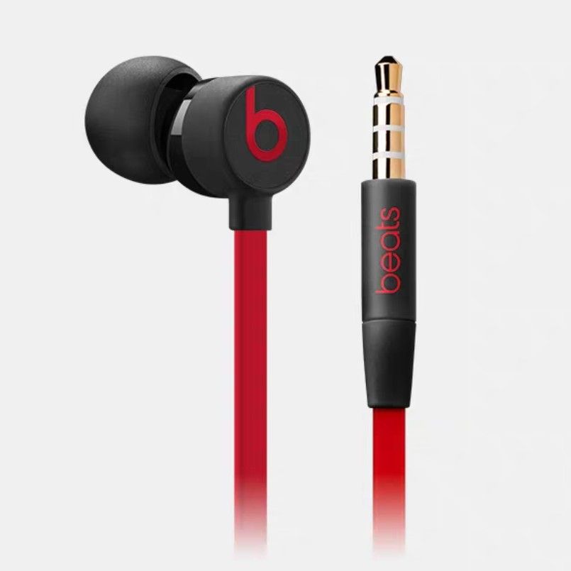 Kanen 001 in ear wired earphone black and red heavy bass headphone