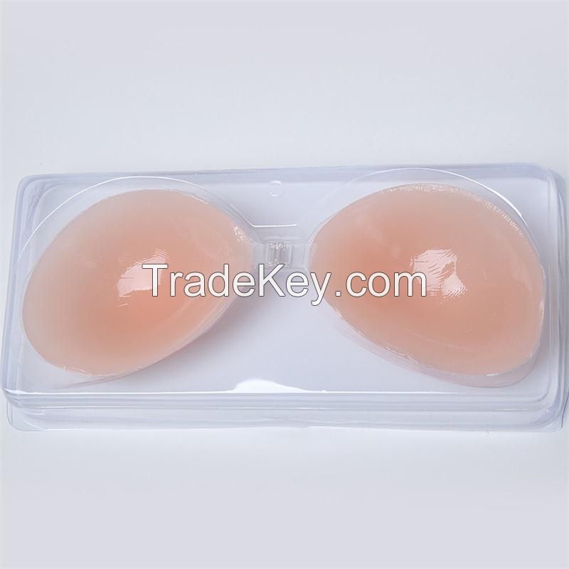 Strapless backless invisible sticky silicone bra