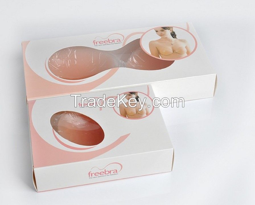 Strapless backless invisible sticky silicone bra