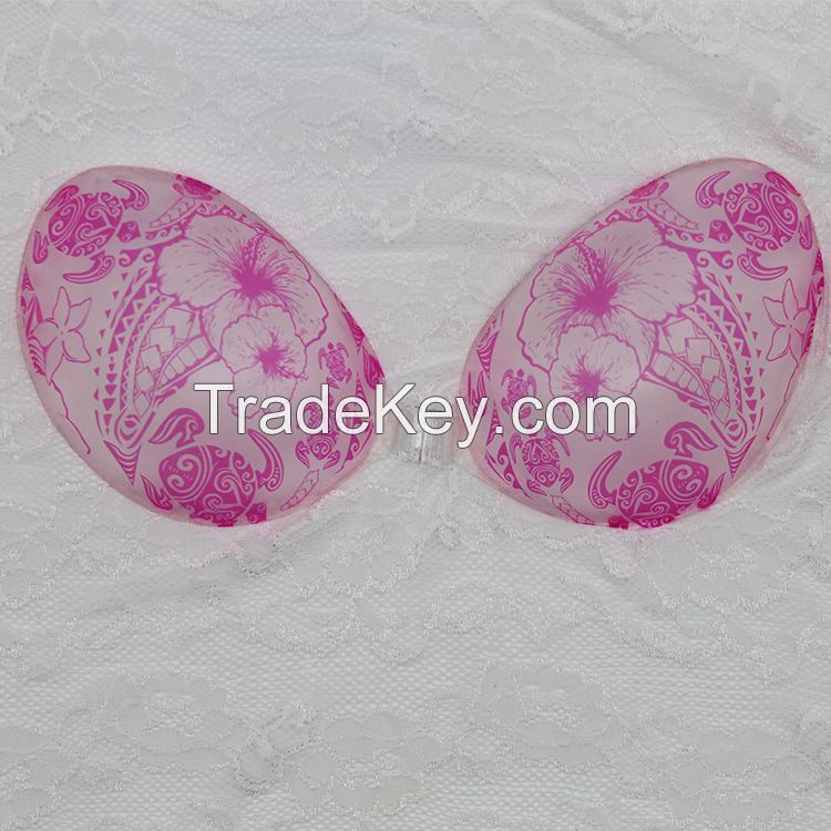 Strapless Backless Bra Reusable Prints Silicone Bra