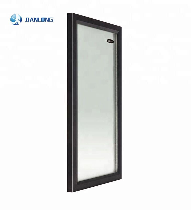 20mm plastic or aluminium beverage cooler glass door for freezer part