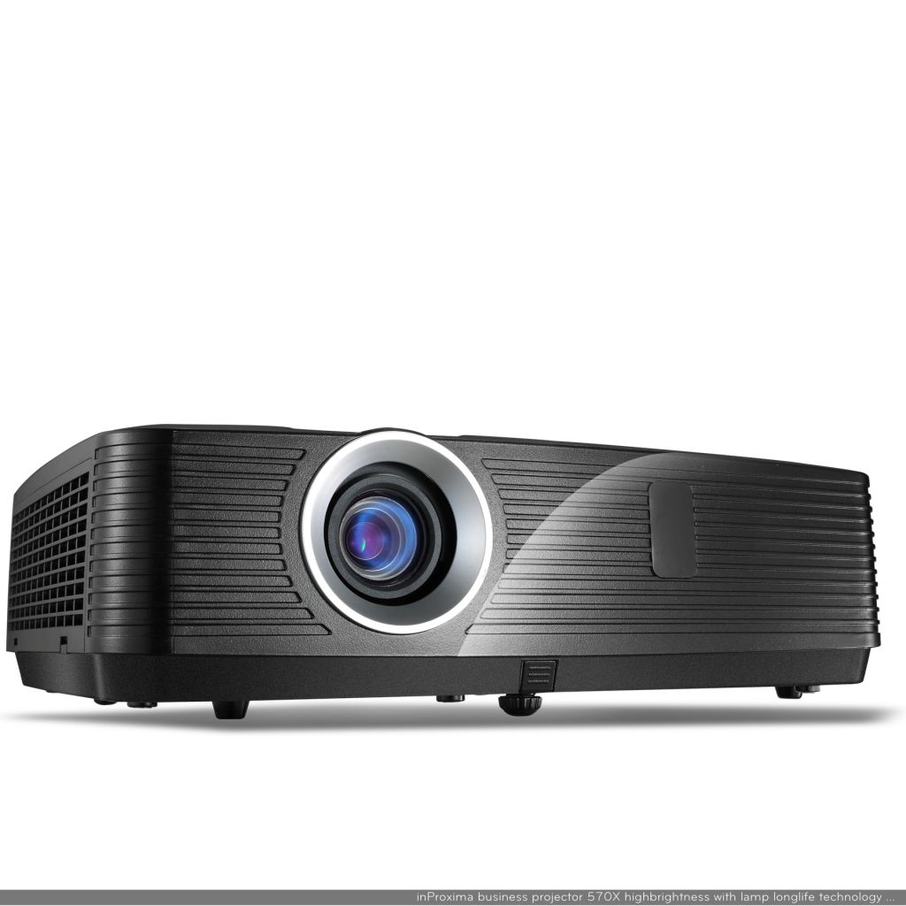 InProxima 570X Large Screen Business Outdoor Building Projector XGA/1024X768P for Bright Meeting Rooms Office Presentation