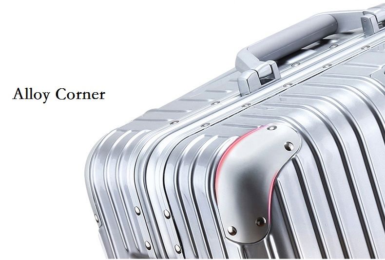 Wholesale High-end aluminum travel trolley waterproof suitcase rolling luggage with TSA lock