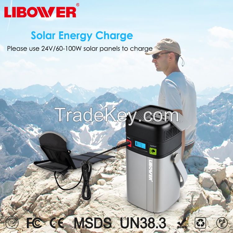 Rechargeable Solar Power Station For Outdoor Camping With Ac110v/220v Dc 12v/5a Double Usb Type-c