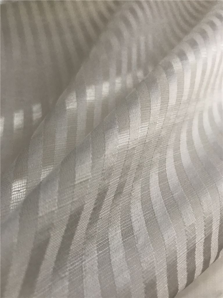 Silk Linen stripe garment and home textile fabric 51%silk 49%linen dyed blend silk