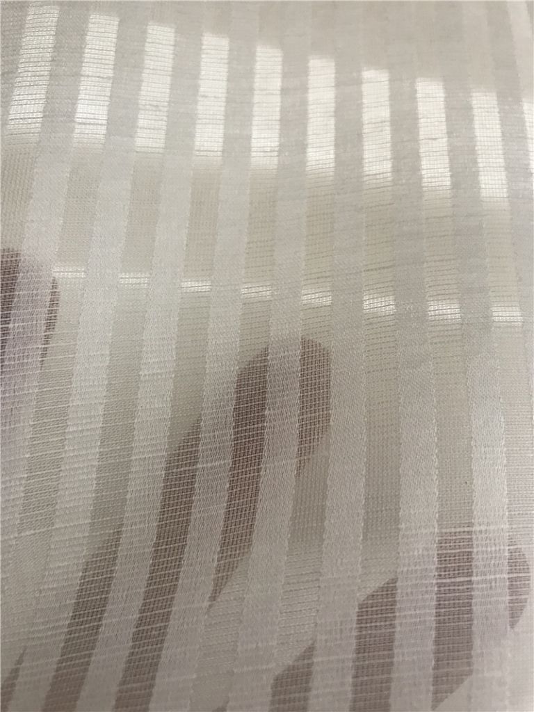 Silk Linen stripe garment and home textile fabric 51%silk 49%linen dyed blend silk