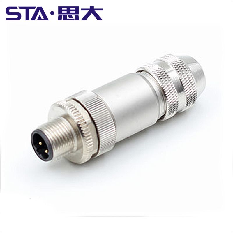 M12 5pin male A-code assembly metal connector(PG9)