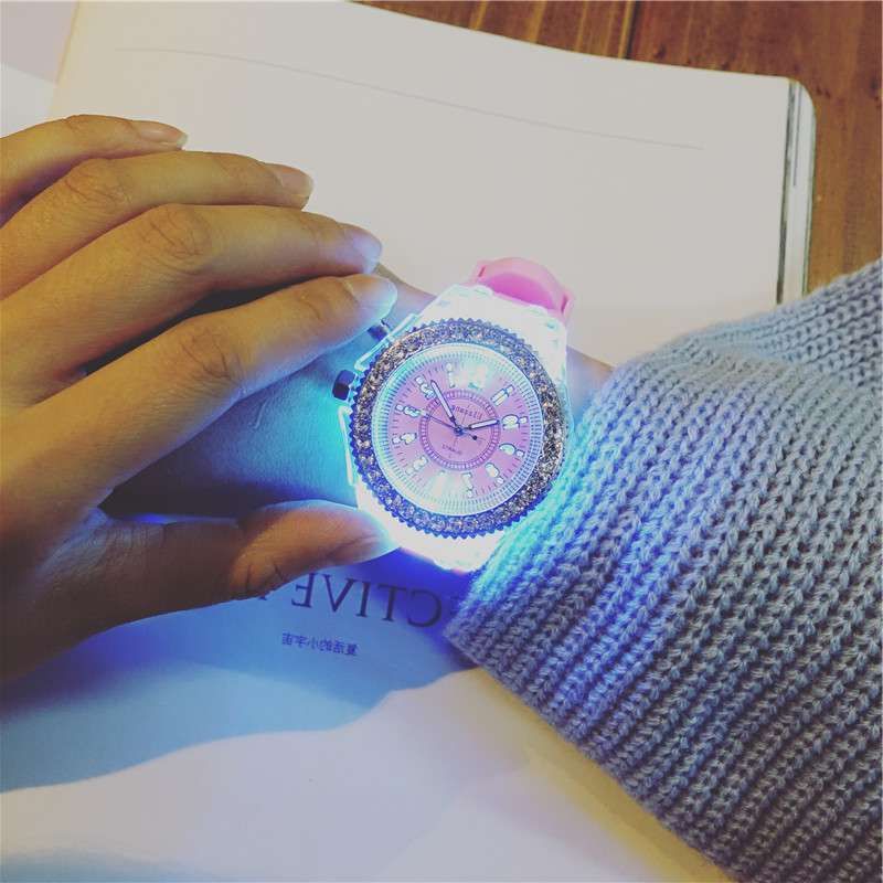 Female students of luminous watches Korean version of simple trend tfbo same style personality creative male fashion