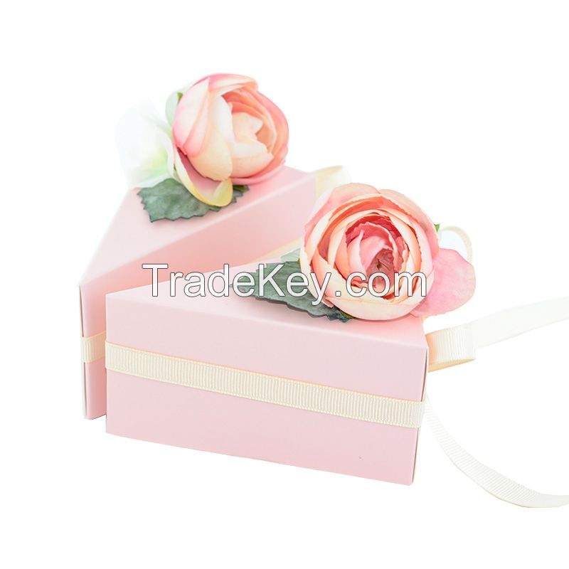 Large size Wedding Favor Boxes-Floral Design Party Wedding Candy Box  Triangle candy Wedding &Gift candy box