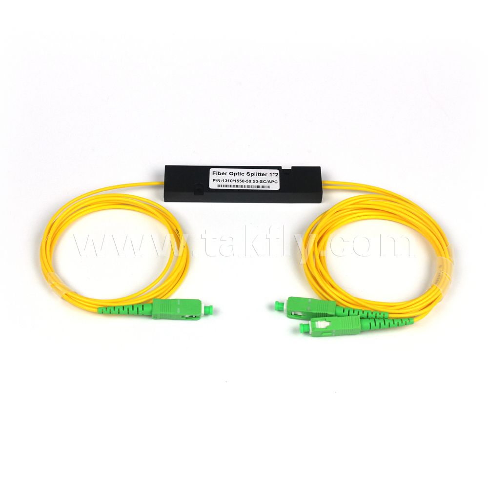 1X2  ABS Module PLC Fiber Splitter with SC/APC Connector