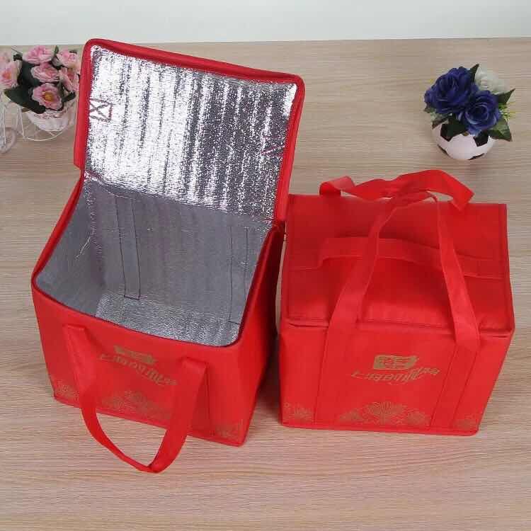 Reusable Eco friendly Promotional Oxford Thermal Lunch Bag, Large Custom Printed Aluminium Foil Food Beer Insulated Cooler Bag