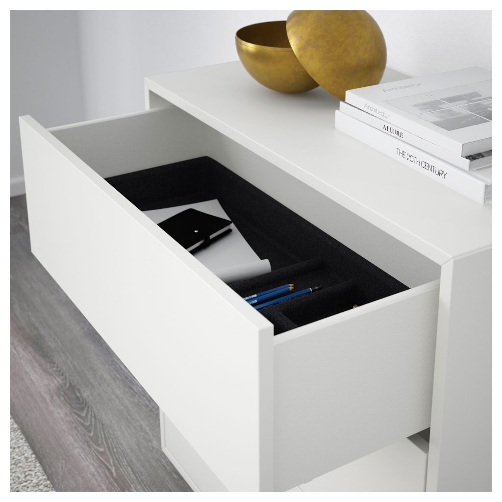 Cabinet with 3 drawers, white