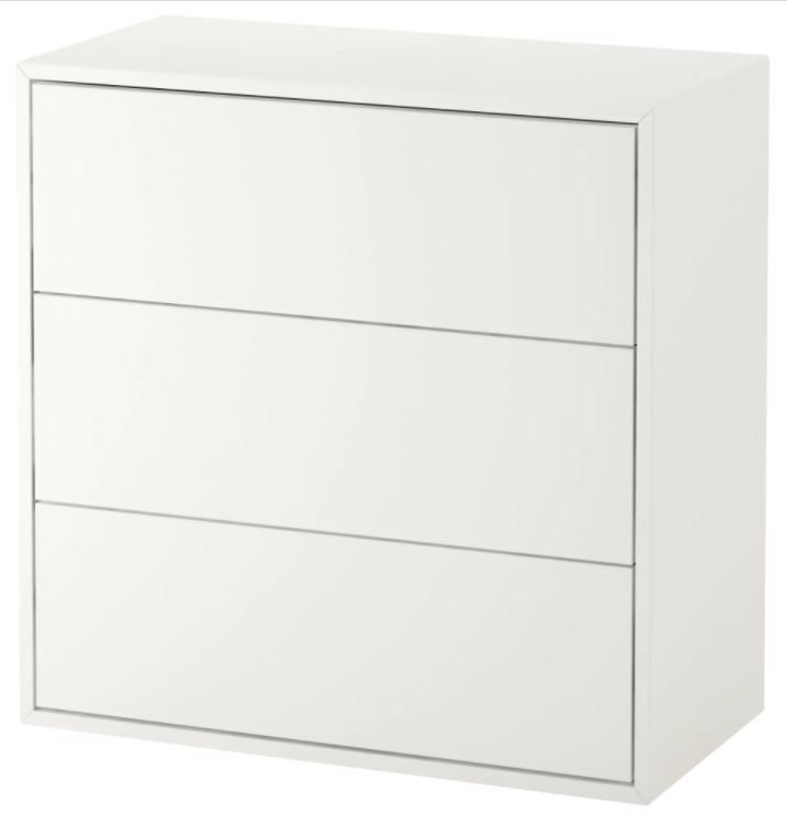 Cabinet with 3 drawers, white