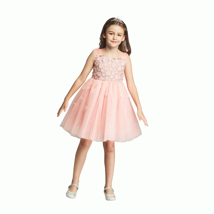 Shimmer Pink Multilayer Net Frock For Girls – Lagorii Kids