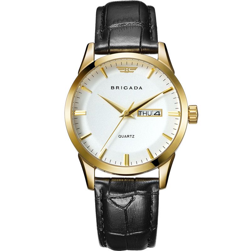 2019 Brigada quartz genuine leather fashion watch for man