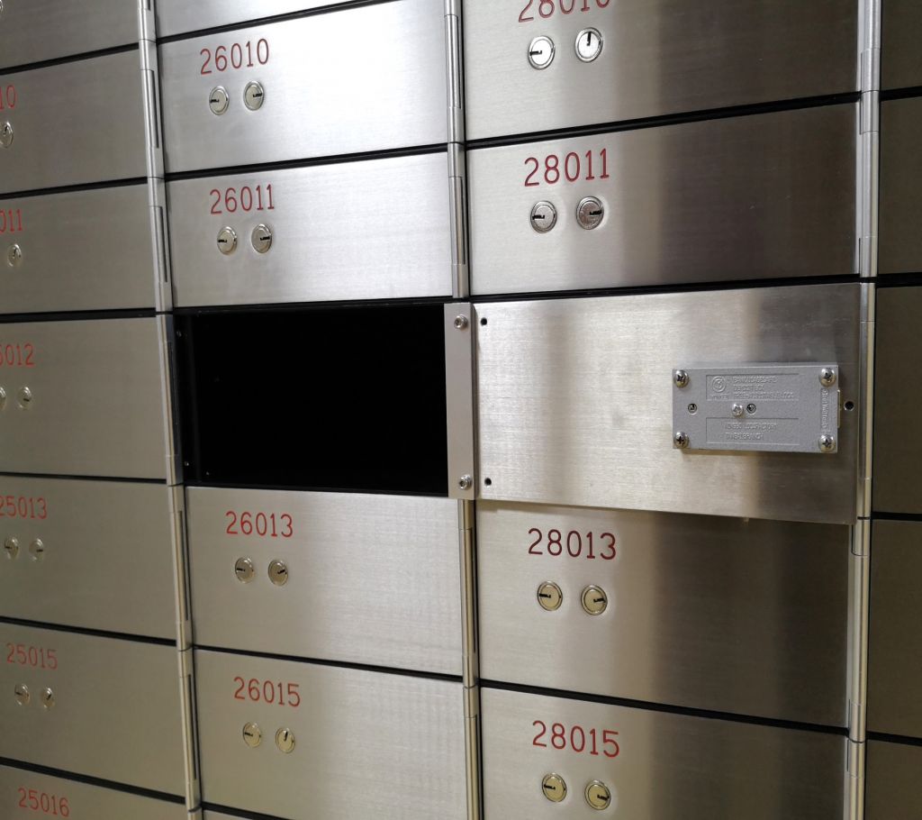 SUS 304 Stainless Steel Metal Safety Bank Vault Safe Deposit Box
