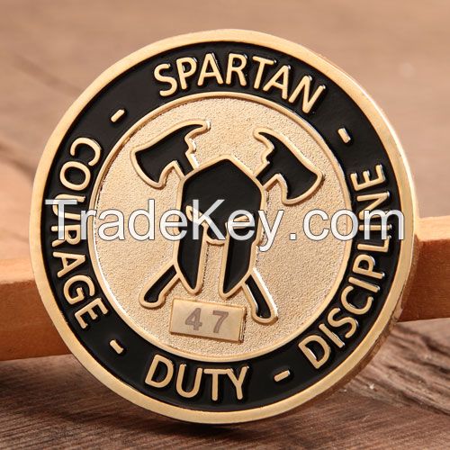 Cheap Coins | Spartan Firefighter Challenge Coins