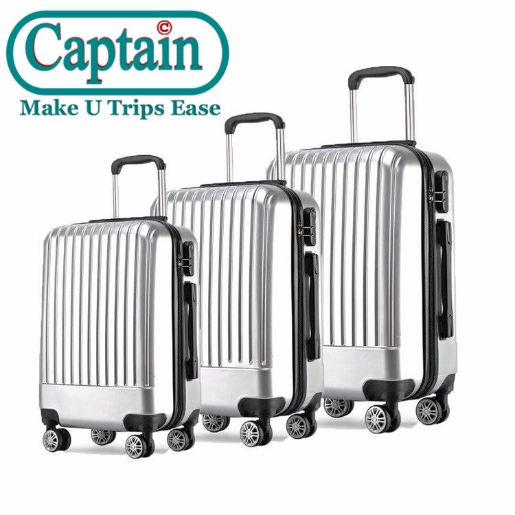 3PCS ABS TROLLEY LUGGAGE SET SUITCASE TRAVEL PLASTIC HARD SHELL LUGGAGE