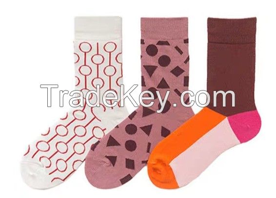 Good quality knee crew ladies comfy thick stripe sport socks