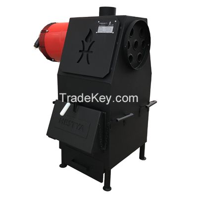 Hot Air Generator/Stove/Boiler/Blower on Solid Fuel (wood, cobs, briquettes, wood waste) 12kw <300m3 