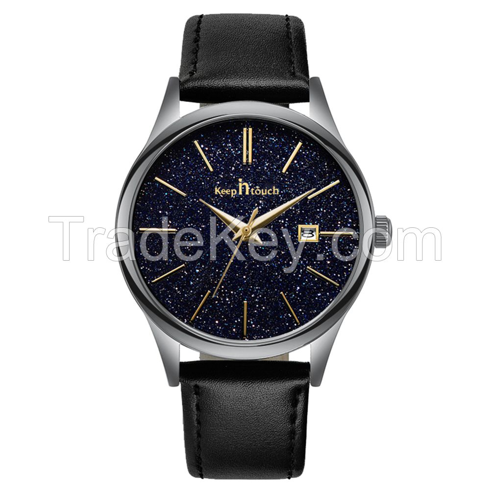 New Low-key Men's Quartz Wristwatch Minimalist Connotation Mesh Watch