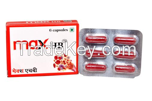 MAX HB CAPSULE | AYURVEDIC SOLUTION FOR REDUCED HEMOGLOBIN