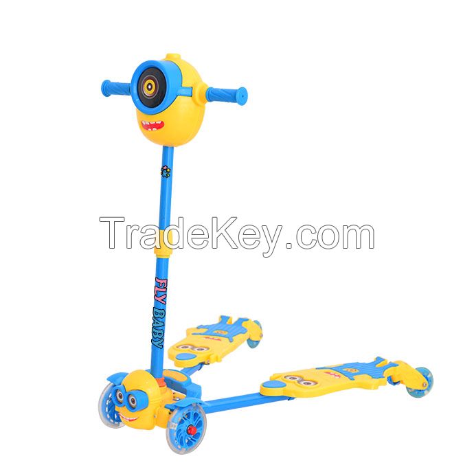 Fb-s0618 Swing Scooter 4 Wheels Minnion