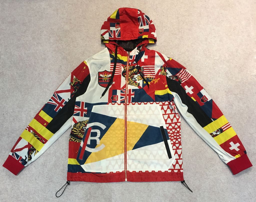 Men's multi color windbreaker jacket