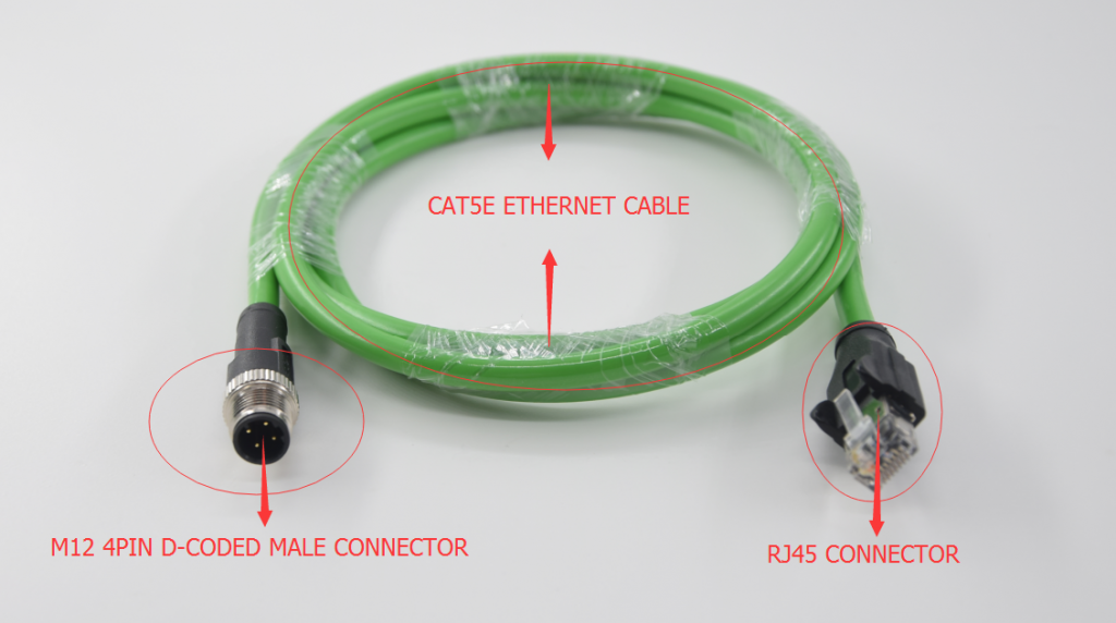 PROFINET PVC stranded CAT5 Network cable - VS-M12MS-IP20-93B-LI/3,0 - 1403496 