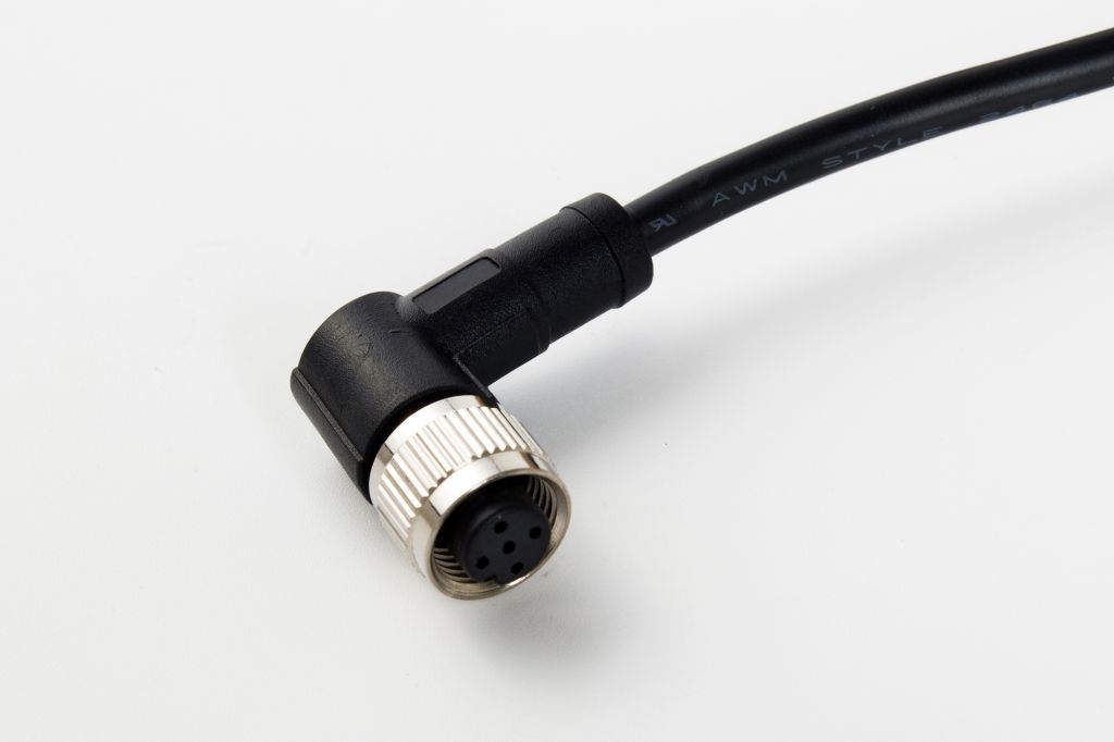 M12 right angle power cable,SAC-6P- 5,0-PVC/M12FRM PE - 1414920