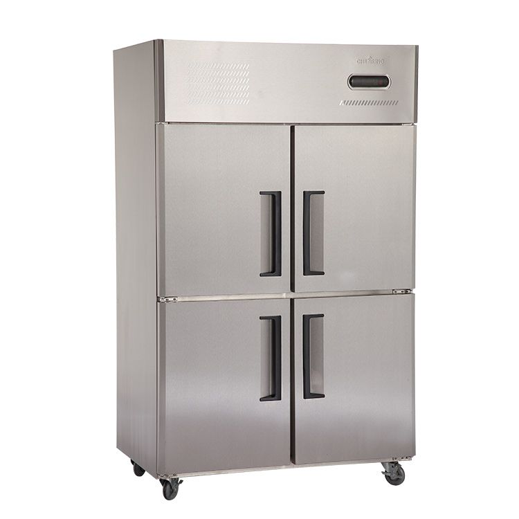 Restaurant Kitchen Stainless Steel 4 Door Commercial Refrigerator Freezer