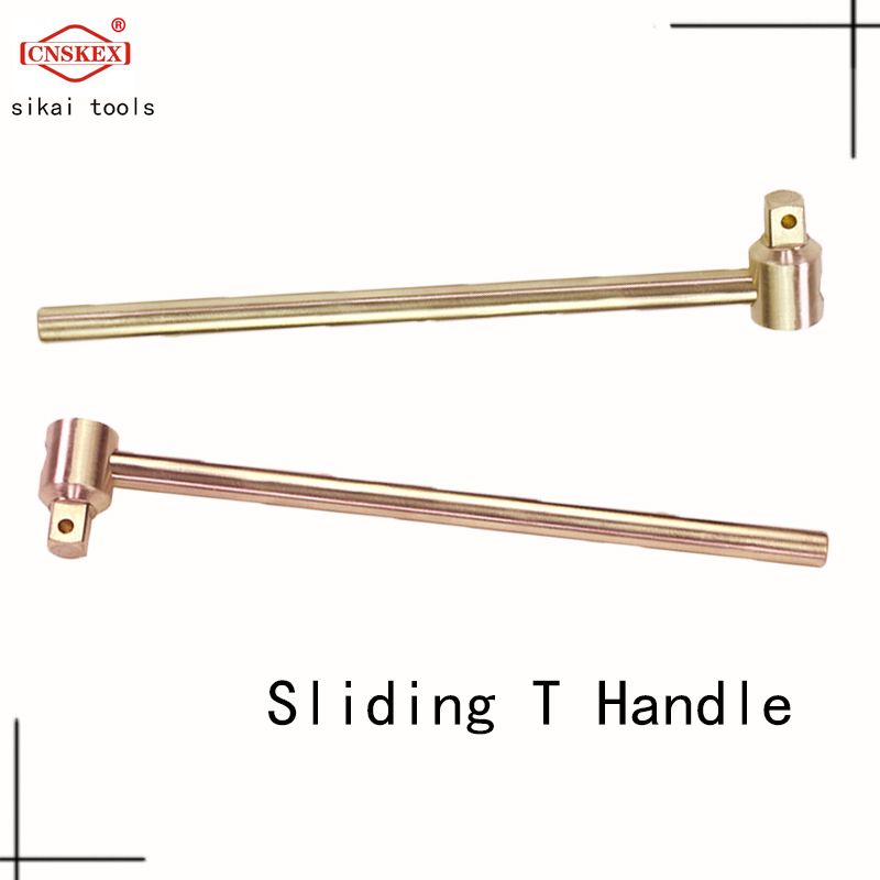 The handle of safety non-spark explosion-proof tool and explosion-proof sliding head is made of aluminum bronze and beryllium bronze