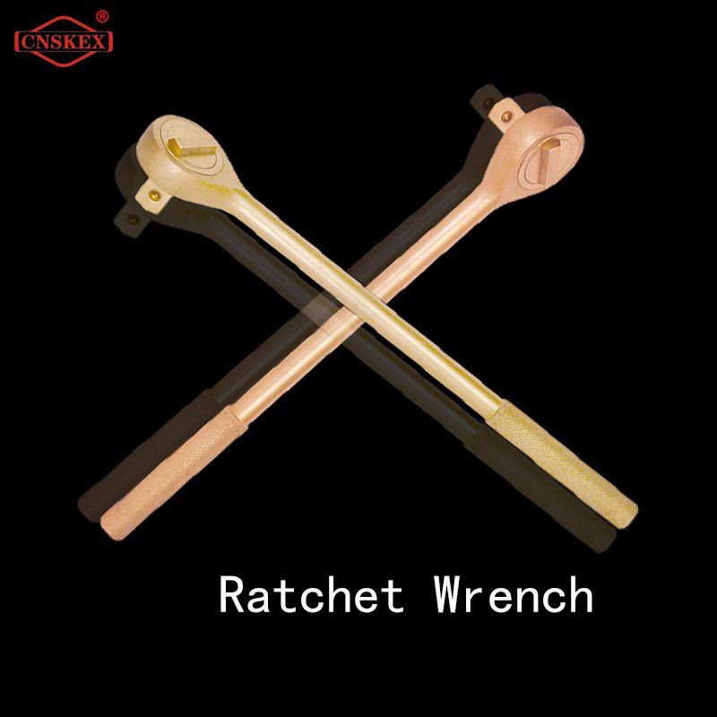 Safety non-spark explosion-proof tool explosion-proof reversing ratchet wrench is made of aluminum bronze and beryllium bronze